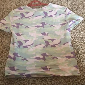 Colorful camo crop top